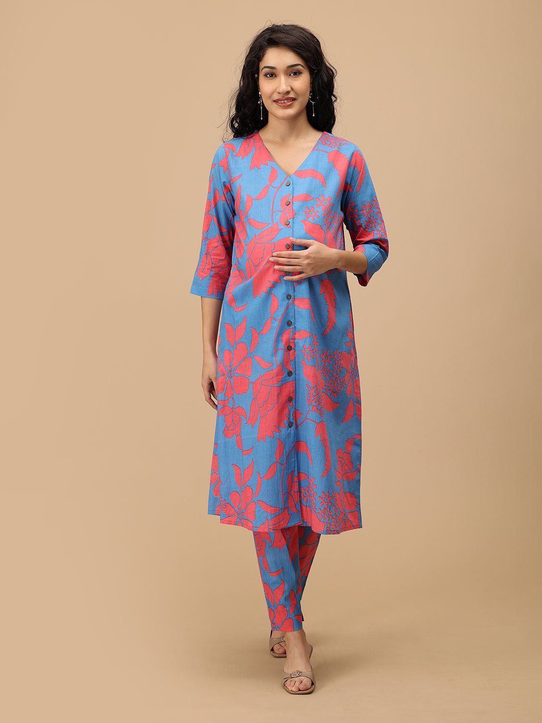  Feelin' Blue-ming Maternity and Nursing Co Ord Set Blue