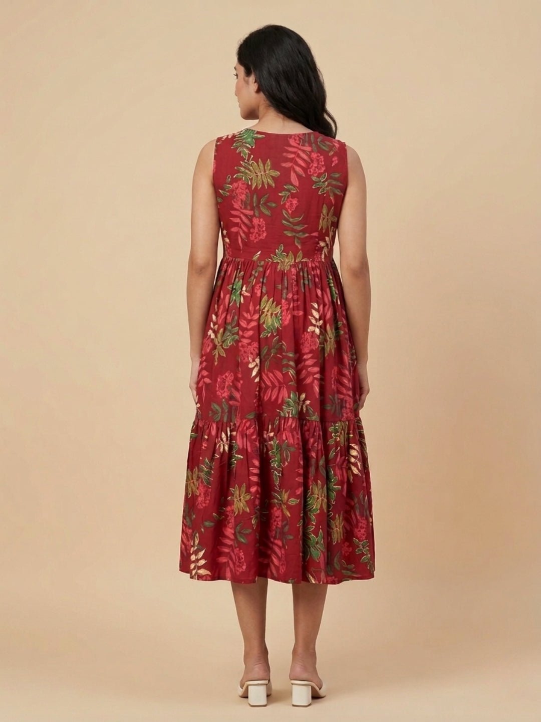  Flame Edit Maternity and Nursing Dress Red