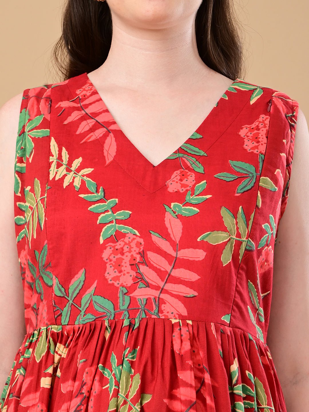  Flame Edit Maternity and Nursing Dress Red