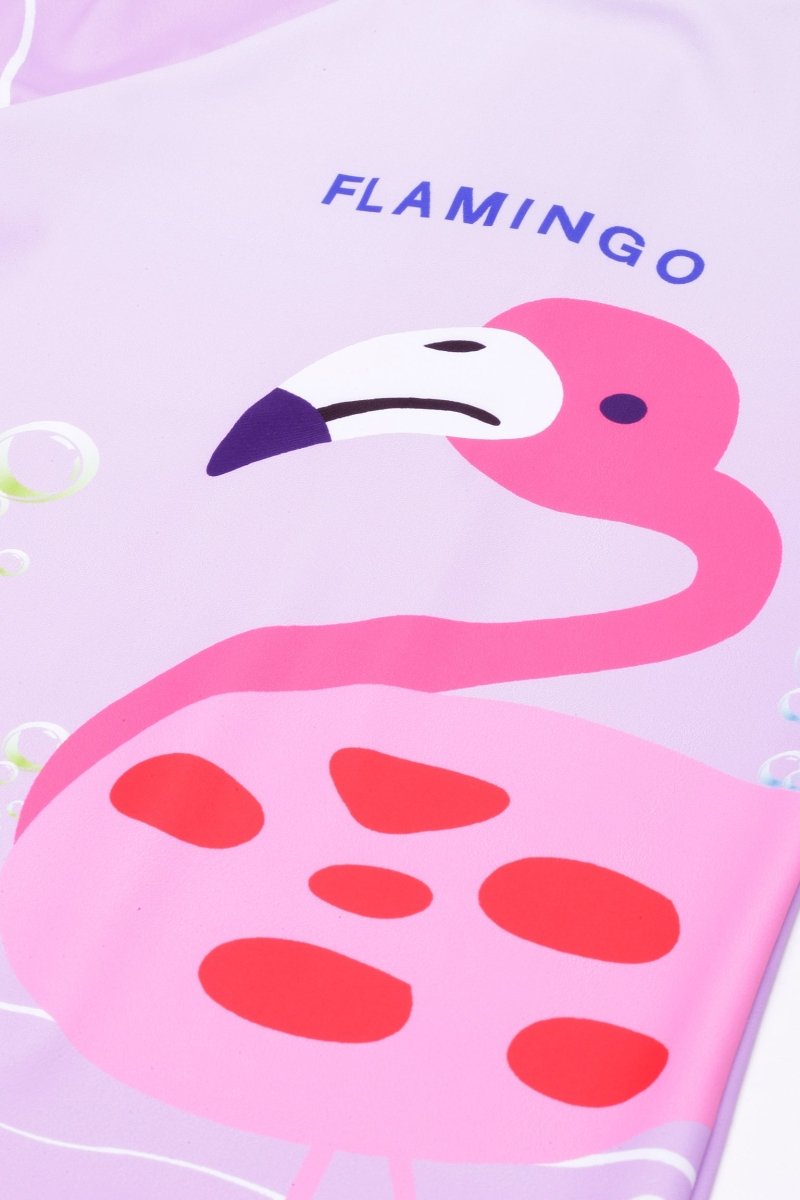 Flamingo Fandango Girls Bodysuit Swimsuit With Matching Cap