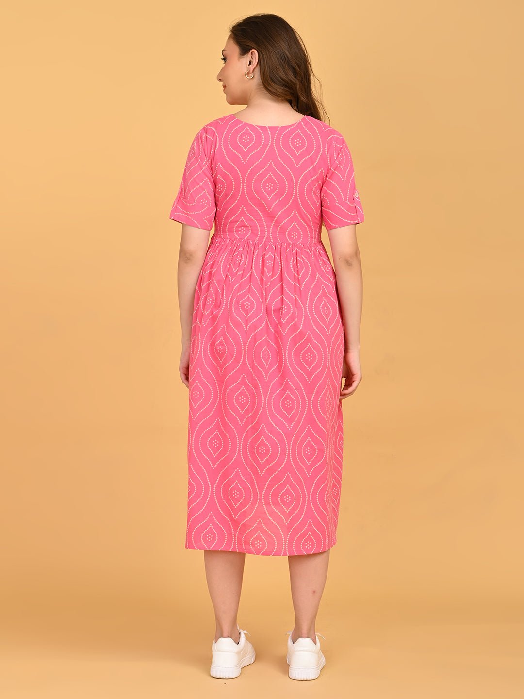  Flamingo Flirt Maternity and Nursing Dress Pink