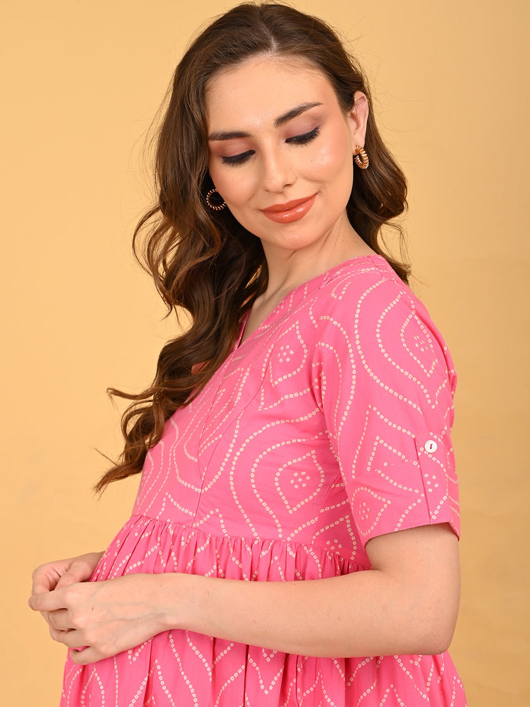  Flamingo Flirt Maternity and Nursing Dress Pink