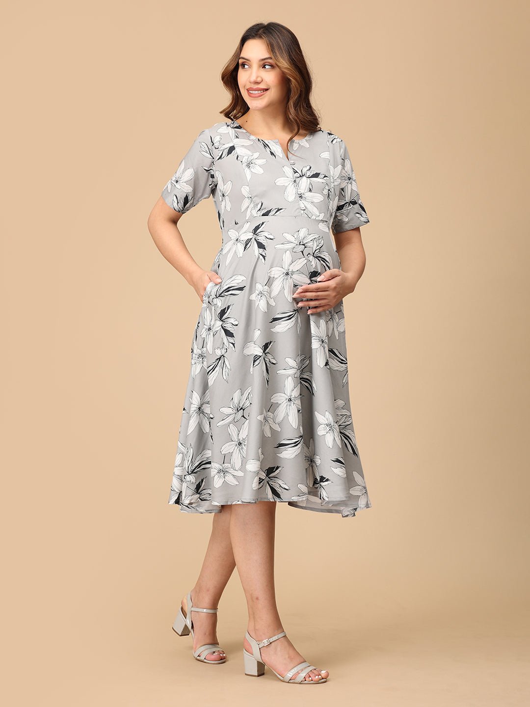  Fleur de Grey Maternity and Nursing Dress Multi