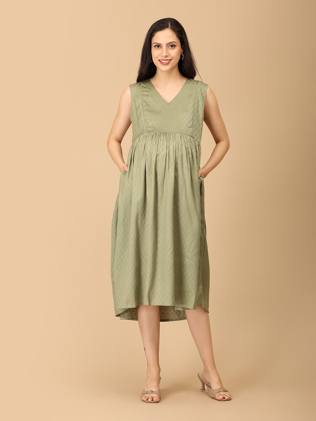  Floret Fizz Maternity and Nursing Shacket Dress Multi