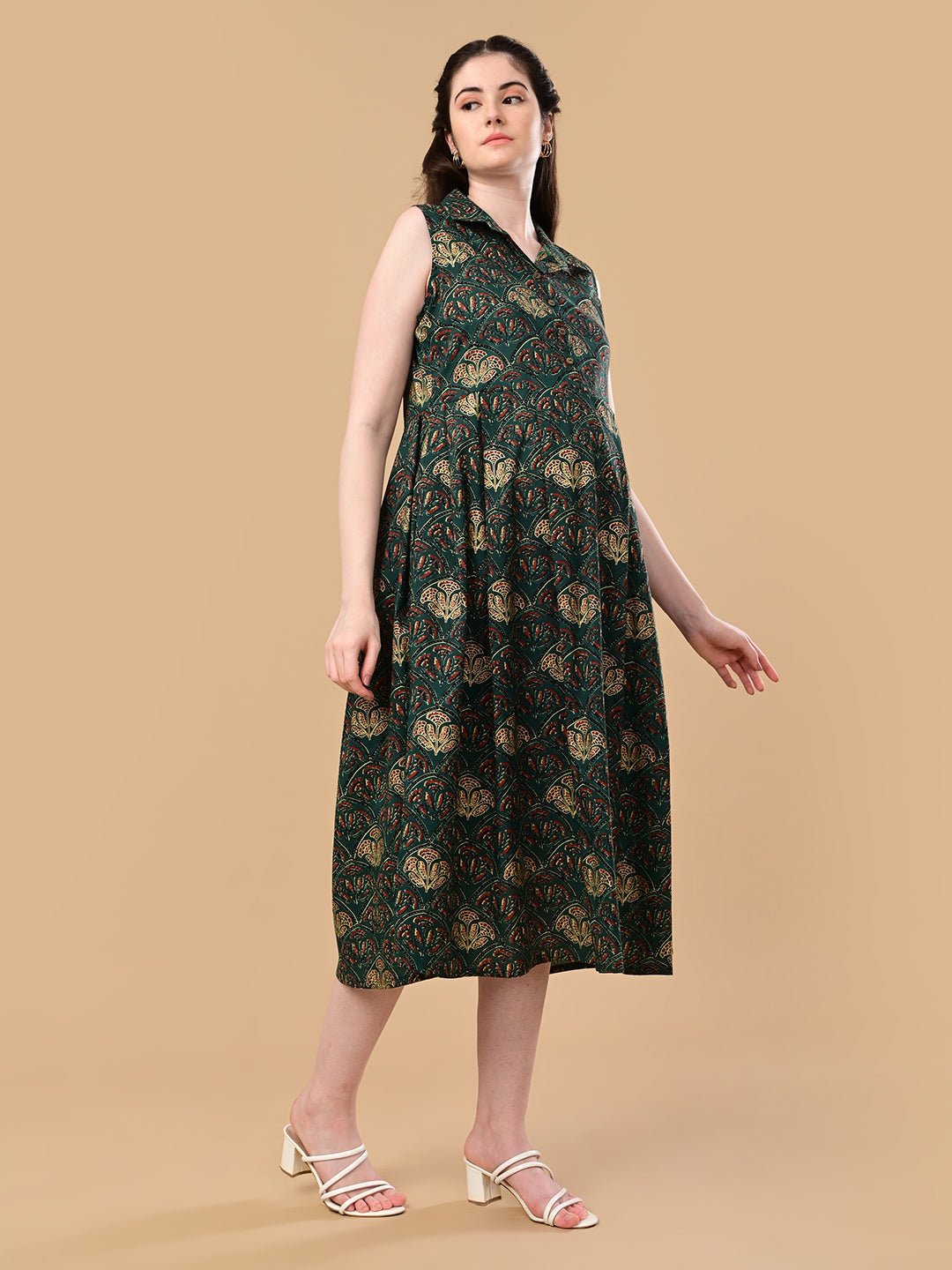  Forest Enchantment Maternity and Nursing Dress Green
