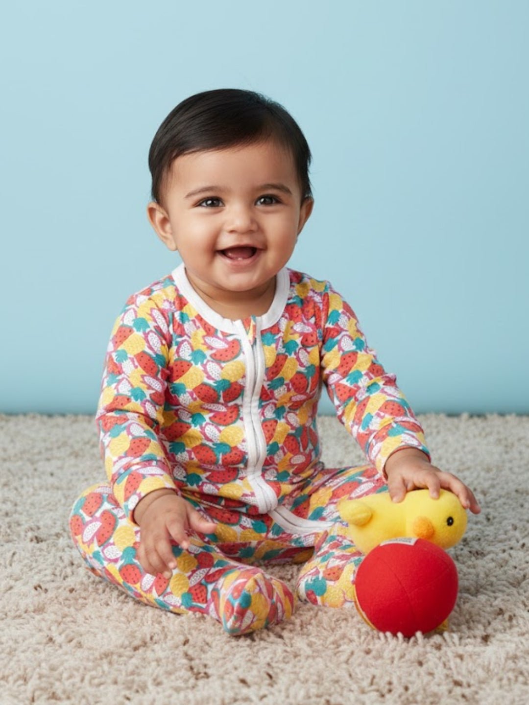  Fruitilicious Infant Zipper Romper
