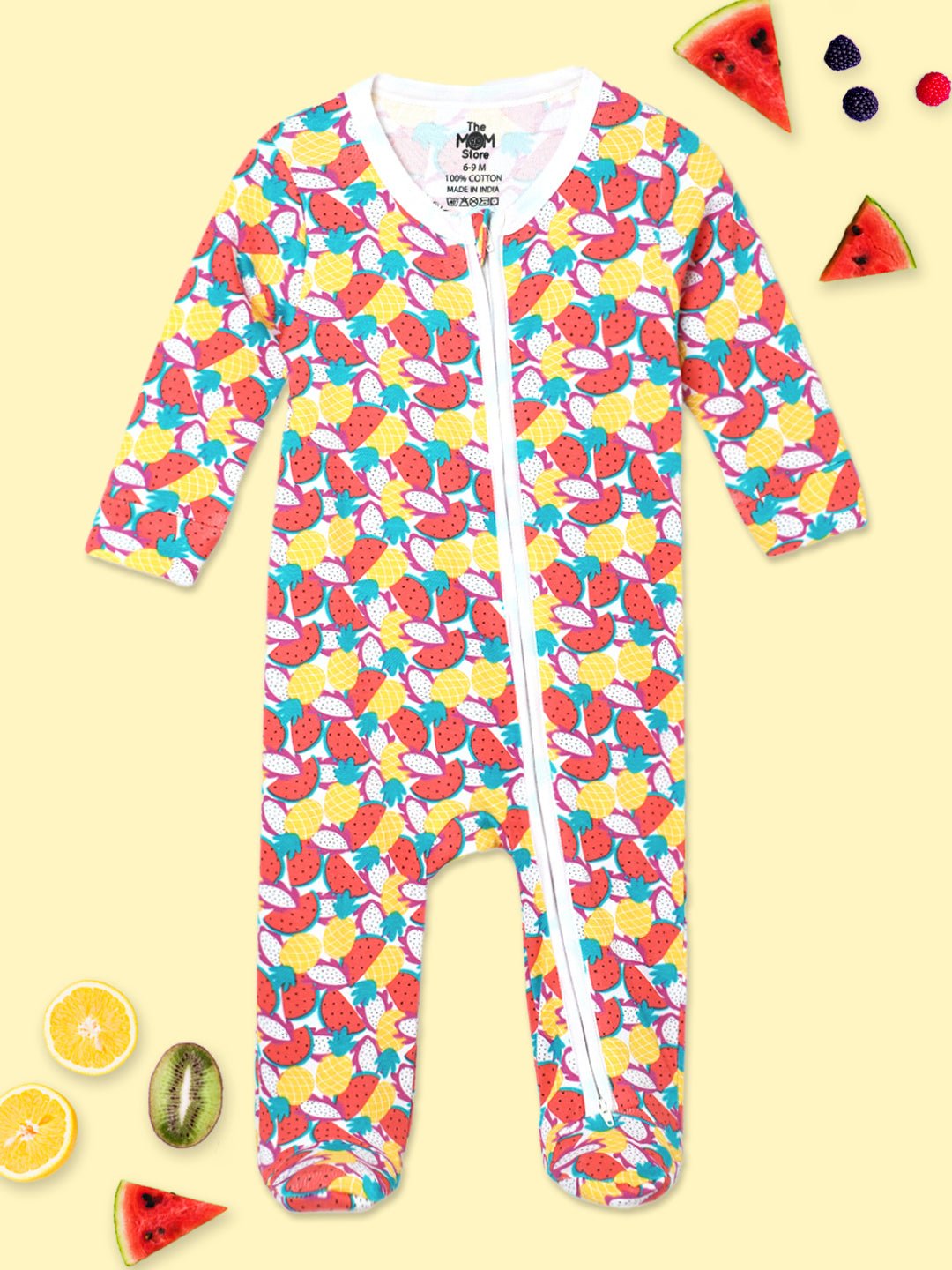  Fruitilicious Infant Zipper Romper