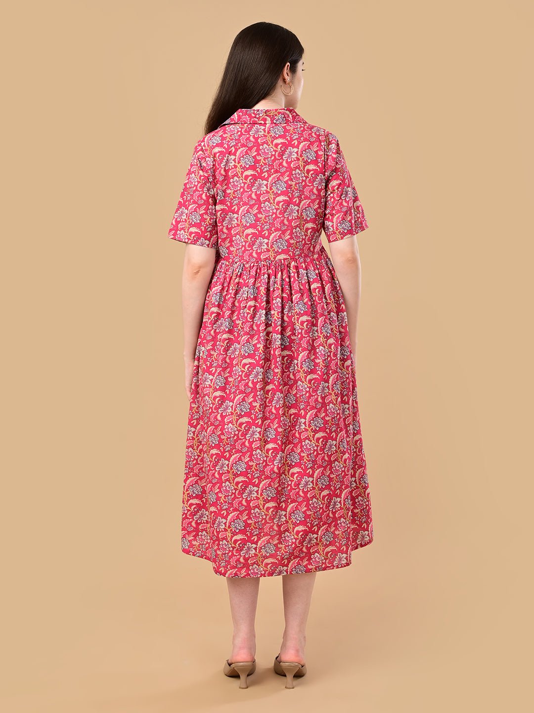  Fuchsia Fix Maternity and Nursing Dress Fuchsia