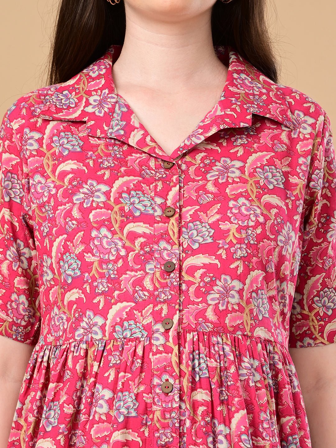  Fuchsia Fix Maternity and Nursing Dress Fuchsia