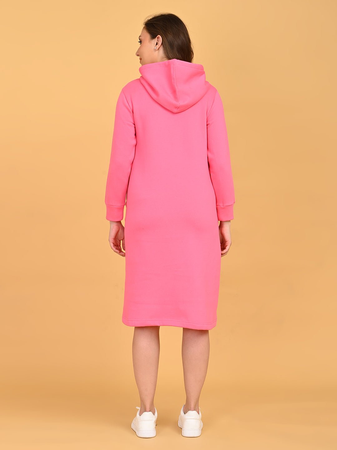  Future Is Fuchsia Maternity and Nursing Hoodie Dress Pink