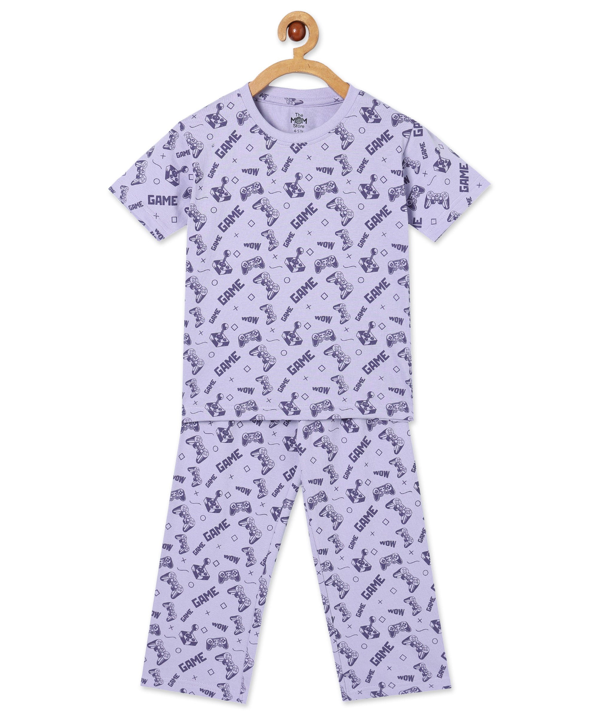  Game and Snooze Gamer Printed Pajama Set