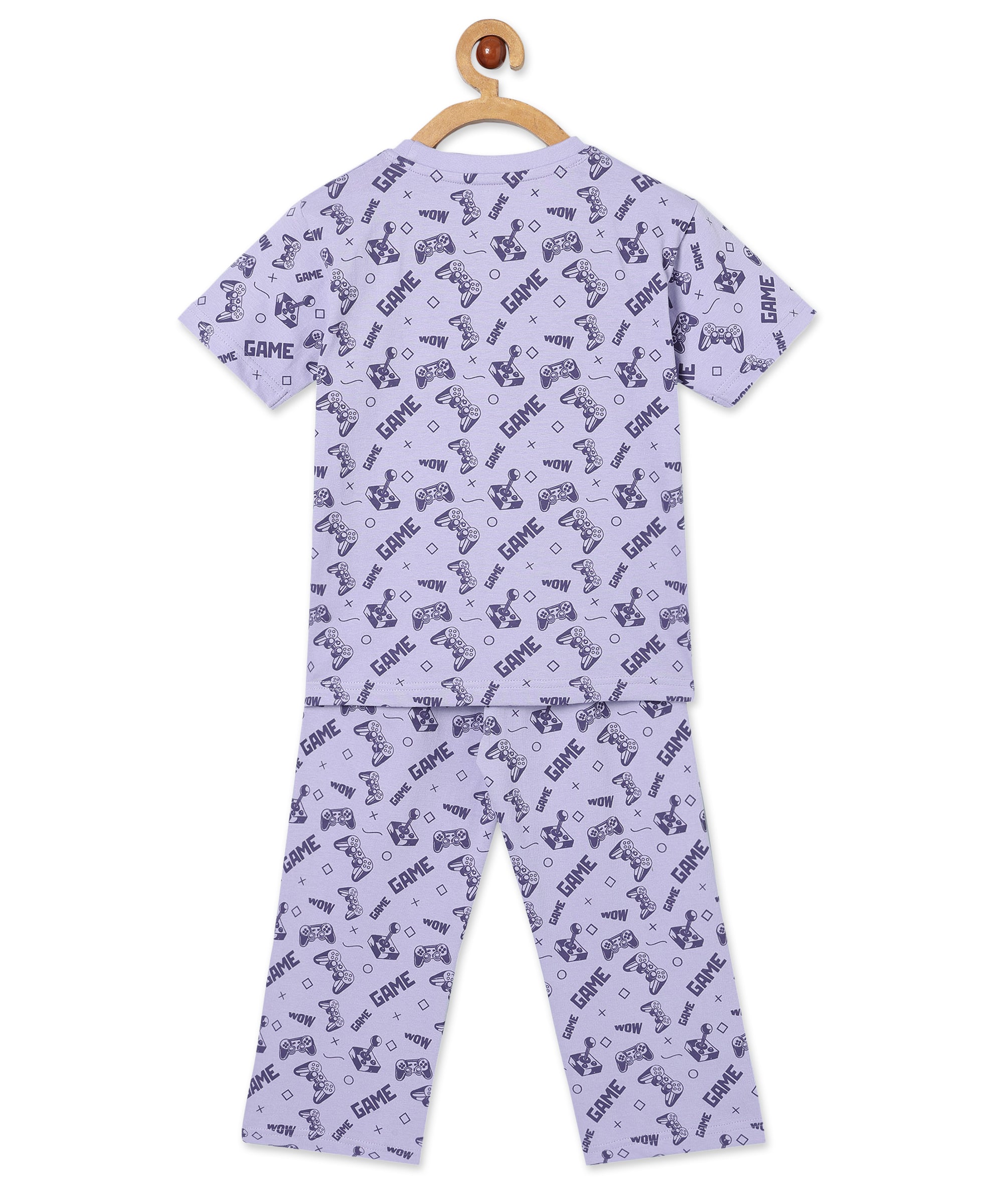  Game and Snooze Gamer Printed Pajama Set