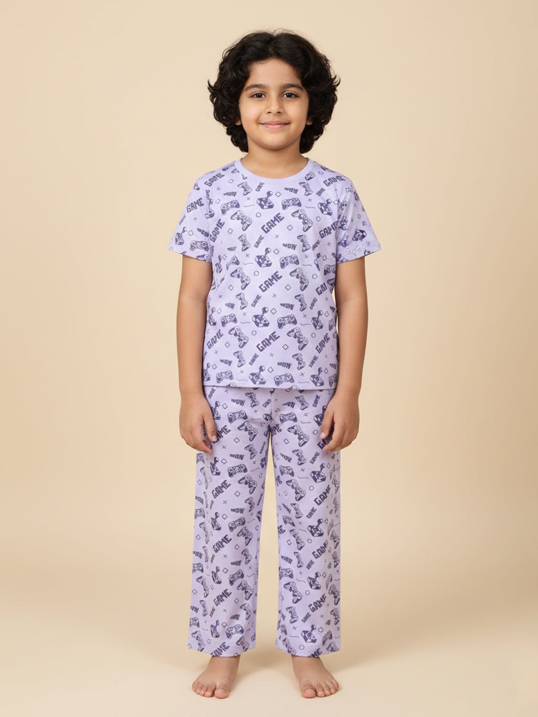  Game and Snooze Gamer Printed Pajama Set