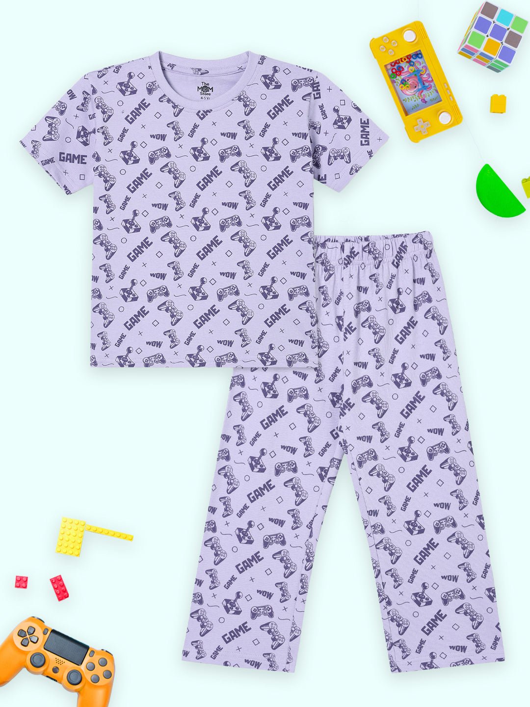  Game and Snooze Gamer Printed Pajama Set