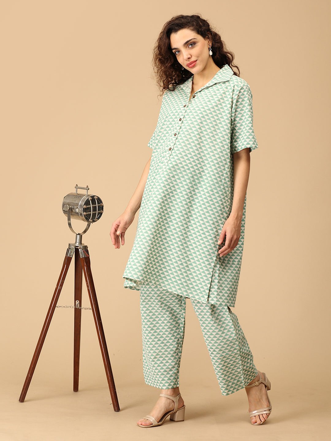  Geo-Mint-ry Maternity and Nursing Co Ord Set Green