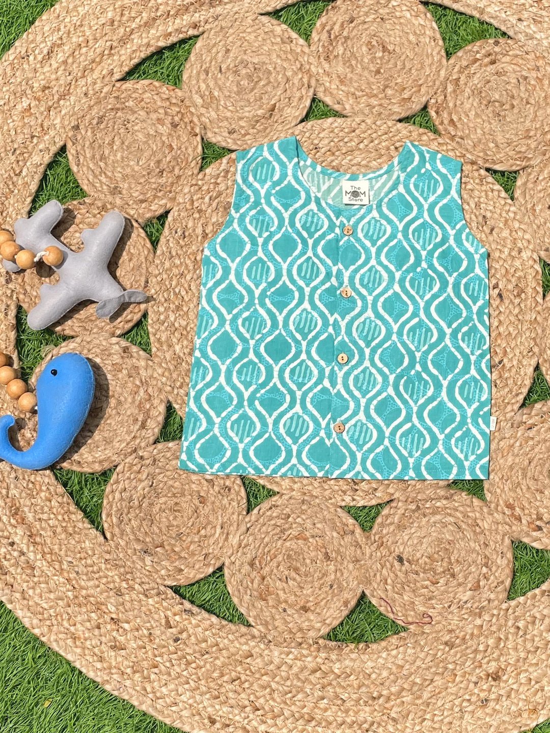  Geometrical And Rocket Printed Cotton Infant Jabla Pack Of 2