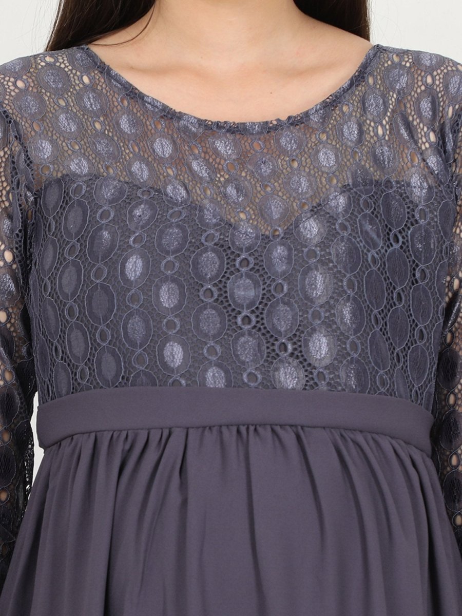  Glamorous Maternity Gown Grey