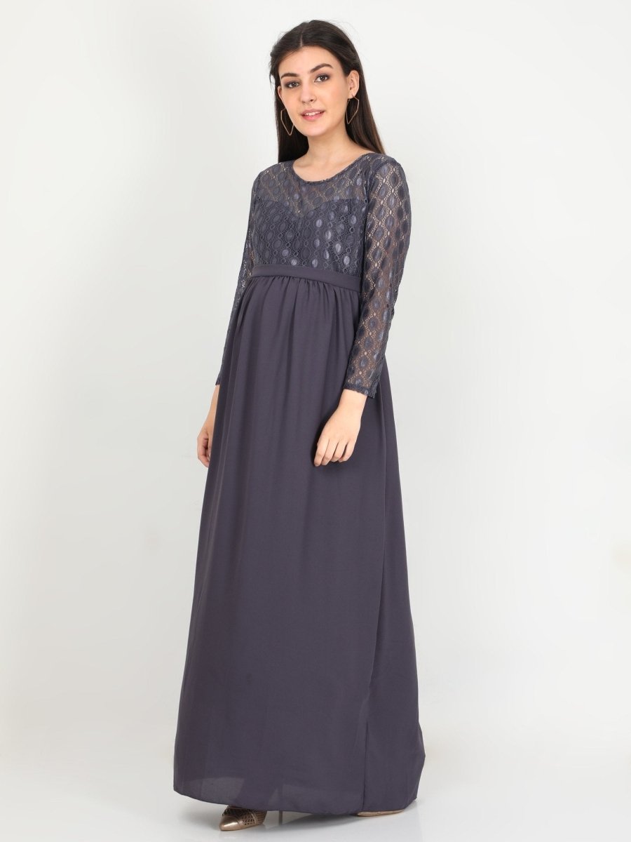  Glamorous Maternity Gown Grey