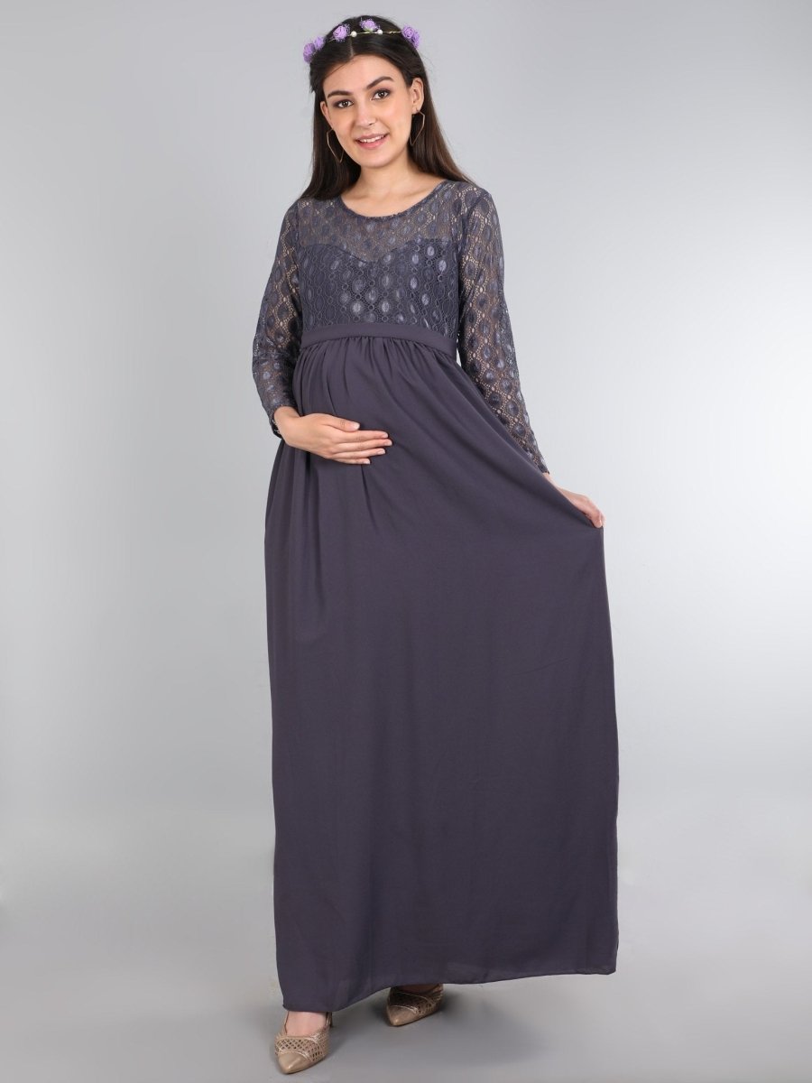  Glamorous Maternity Gown Grey