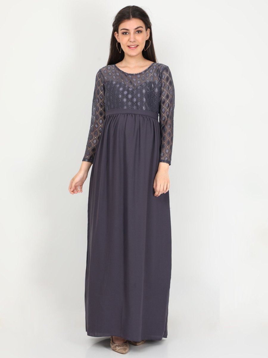  Glamorous Maternity Gown Grey