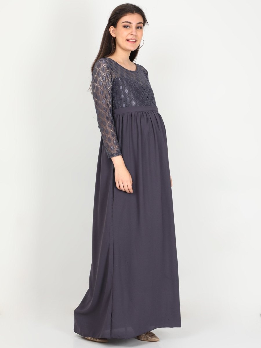  Glamorous Maternity Gown Grey