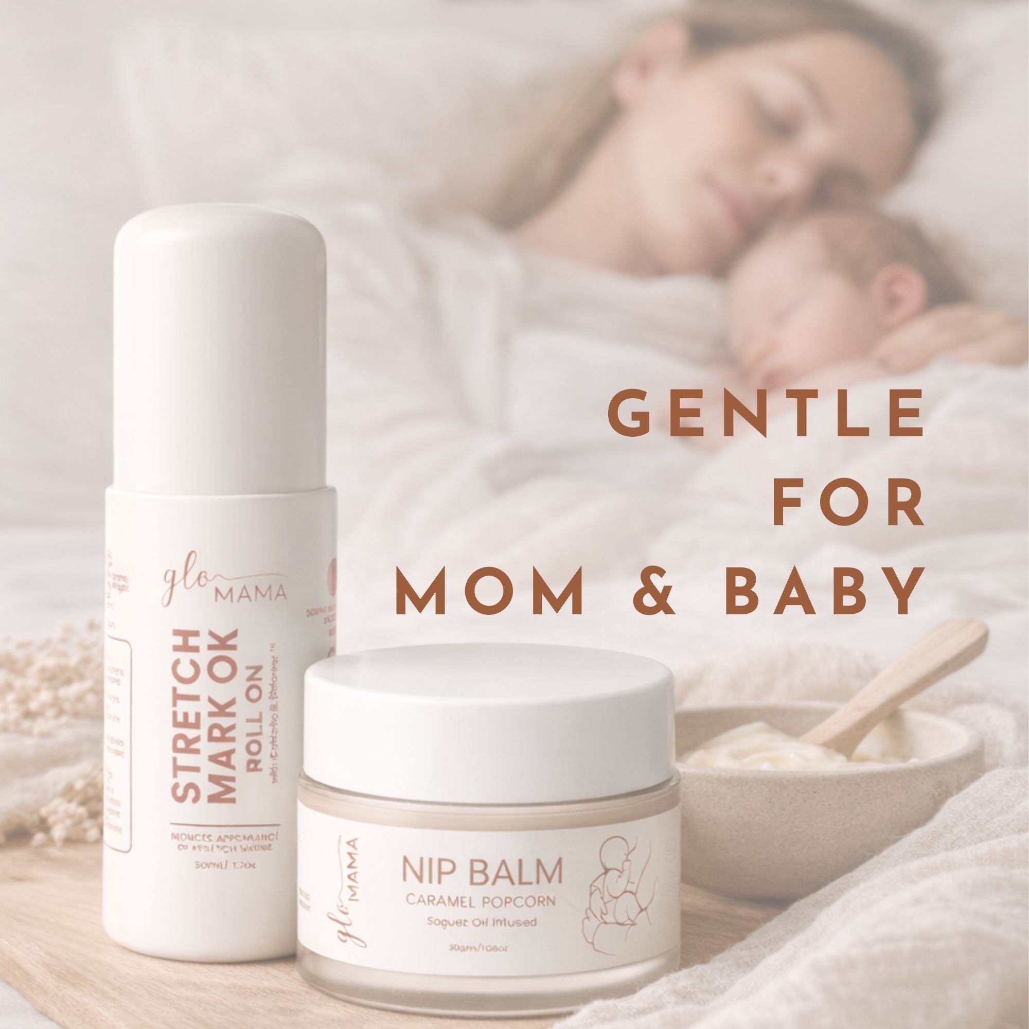 GLO Mama Stretch Mark Nip Care Combo Pregnancy Safe Skincare 0.22lb