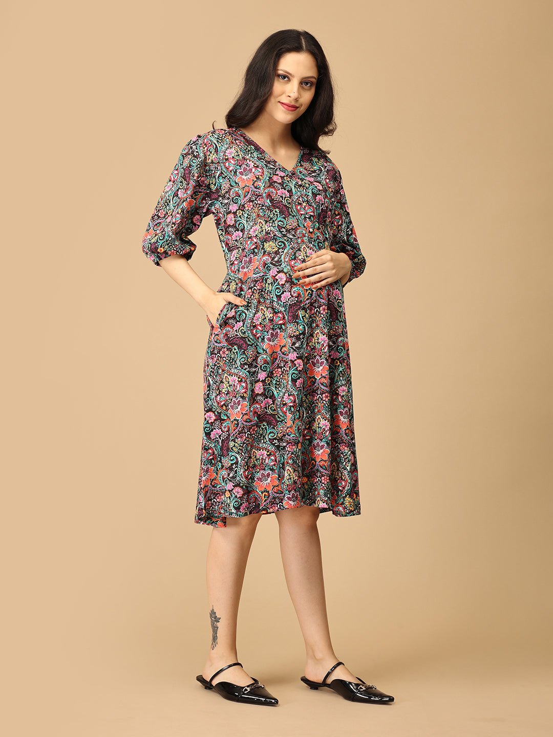  Gloaming Garden Maternity and Nursing Dress Multi