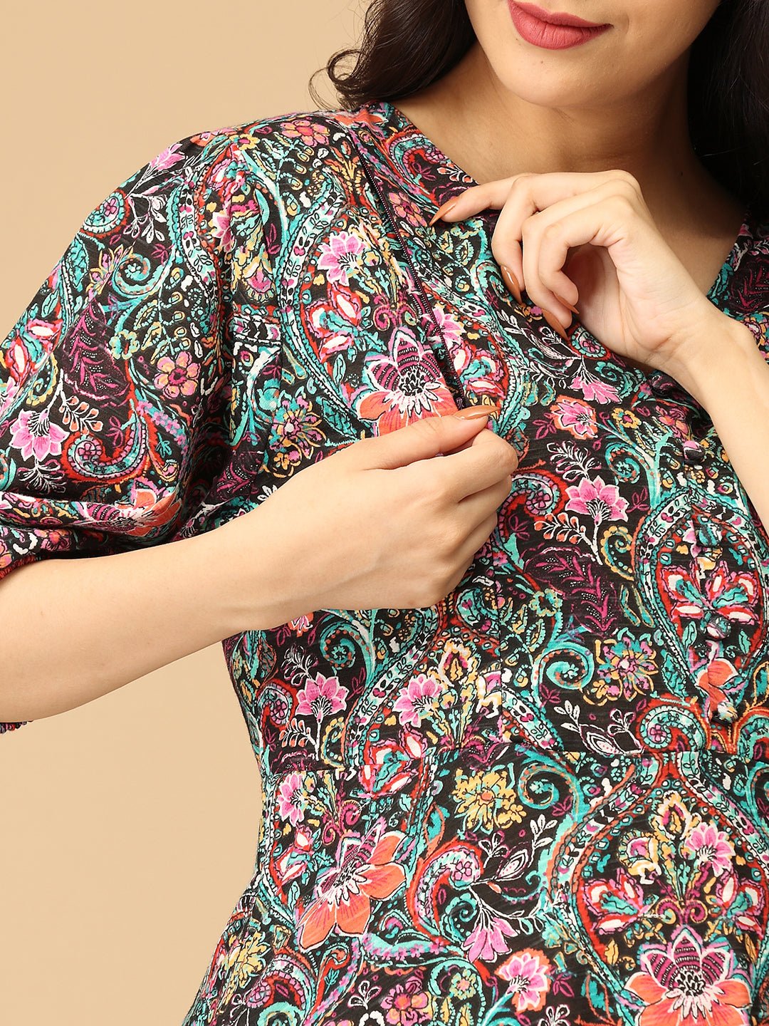 Gloaming Garden Maternity and Nursing Dress Multi