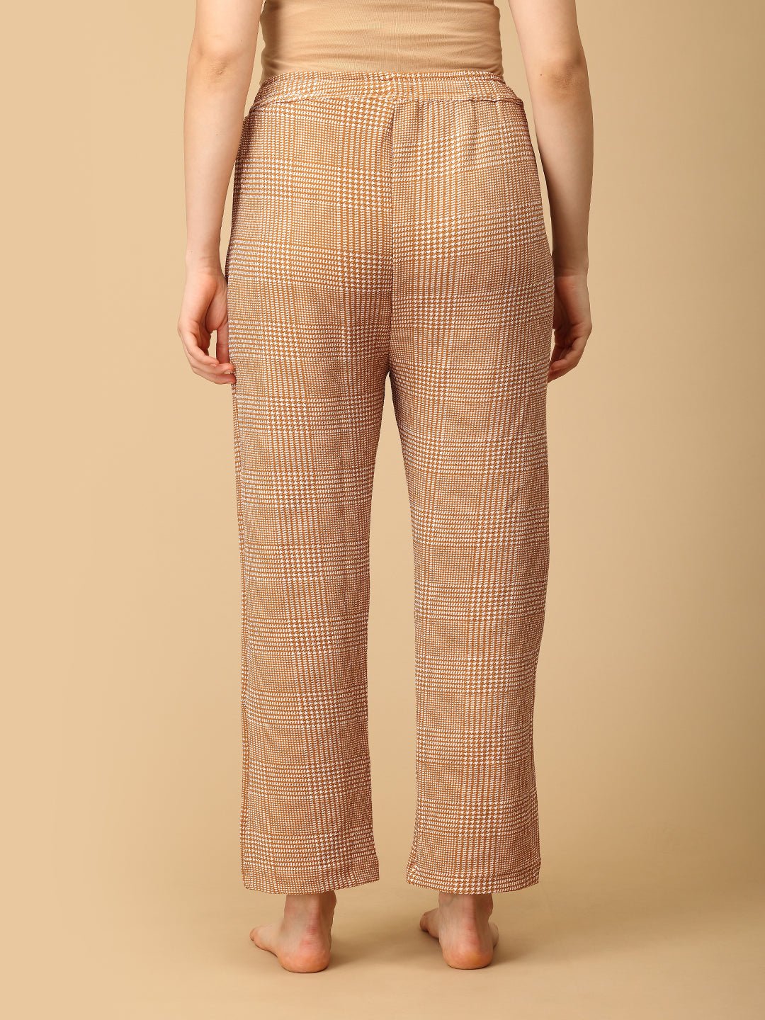  Golden Grid Maternity And Nursing Hoodie Pajama Set Yellow