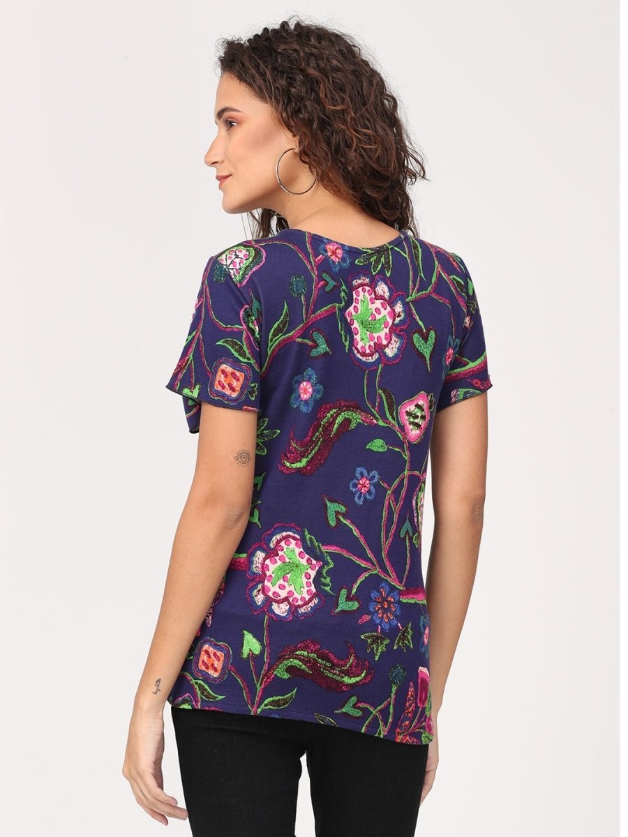  Grape Vine Maternity and Nursing Top Blue