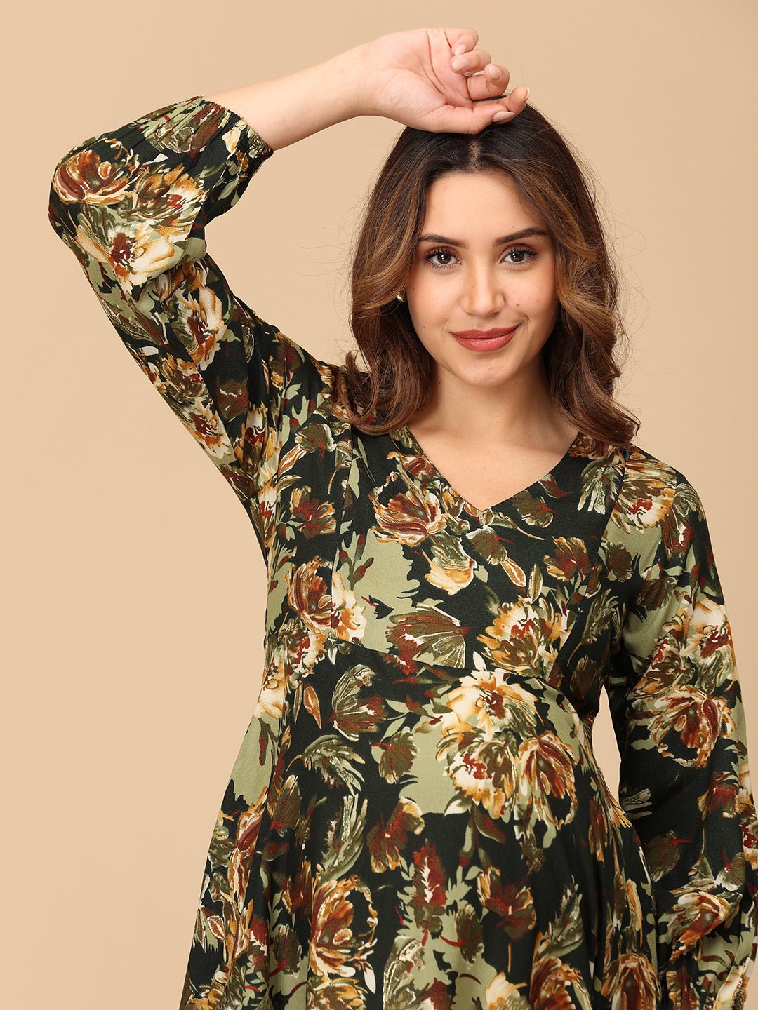  Grassy Gal Maternity and Nursing Maxi Dress Multi
