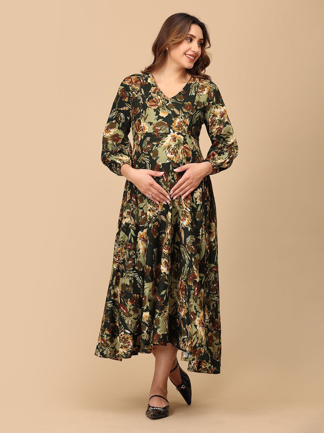  Grassy Gal Maternity and Nursing Maxi Dress Multi