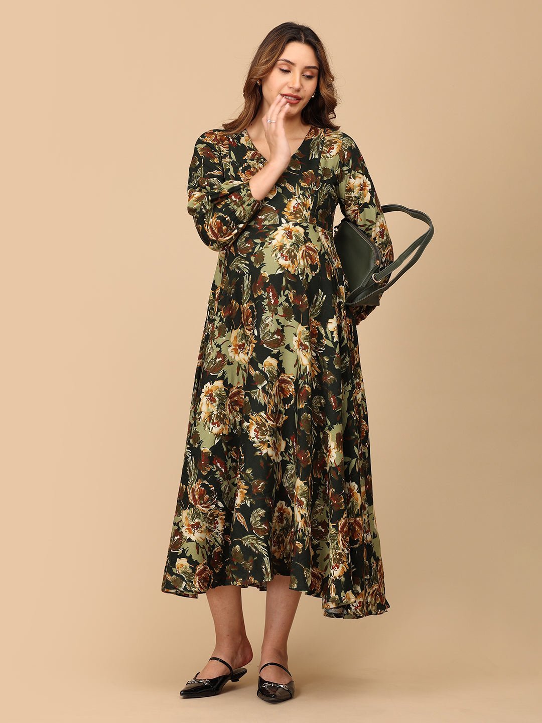  Grassy Gal Maternity and Nursing Maxi Dress Multi