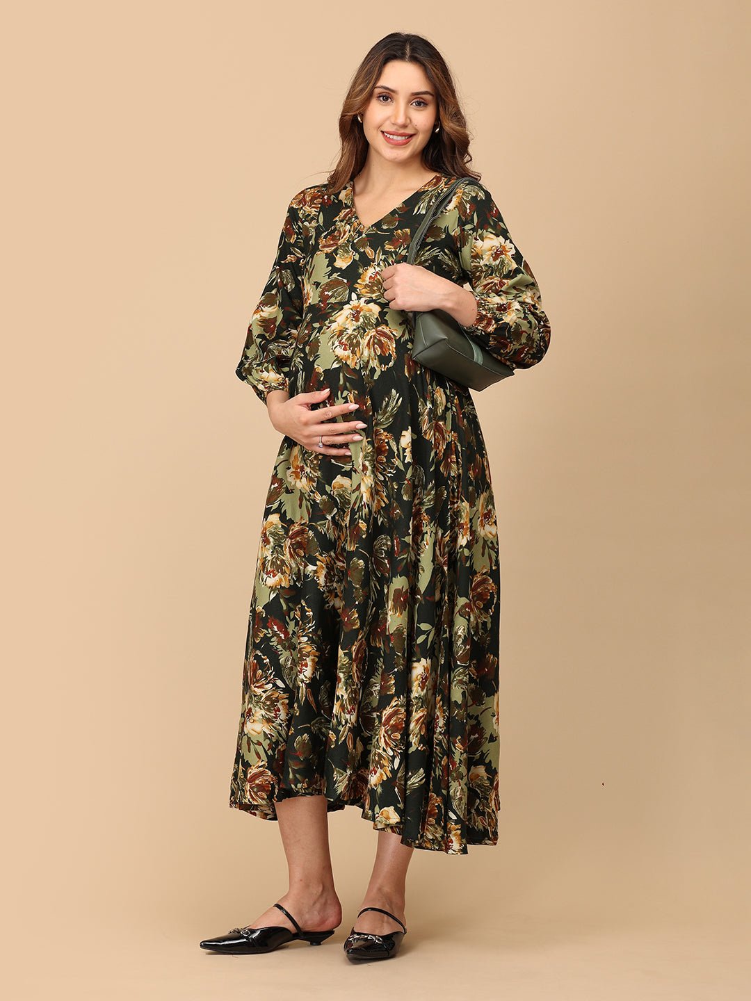 Grassy Gal Maternity and Nursing Maxi Dress Multi