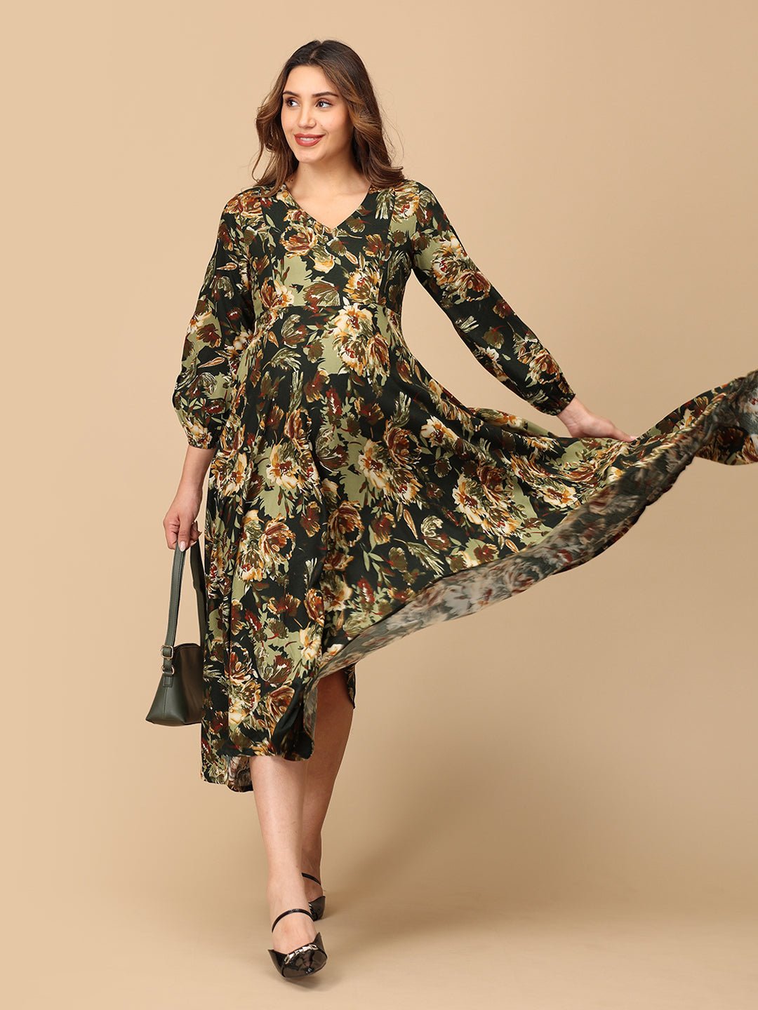  Grassy Gal Maternity and Nursing Maxi Dress Multi