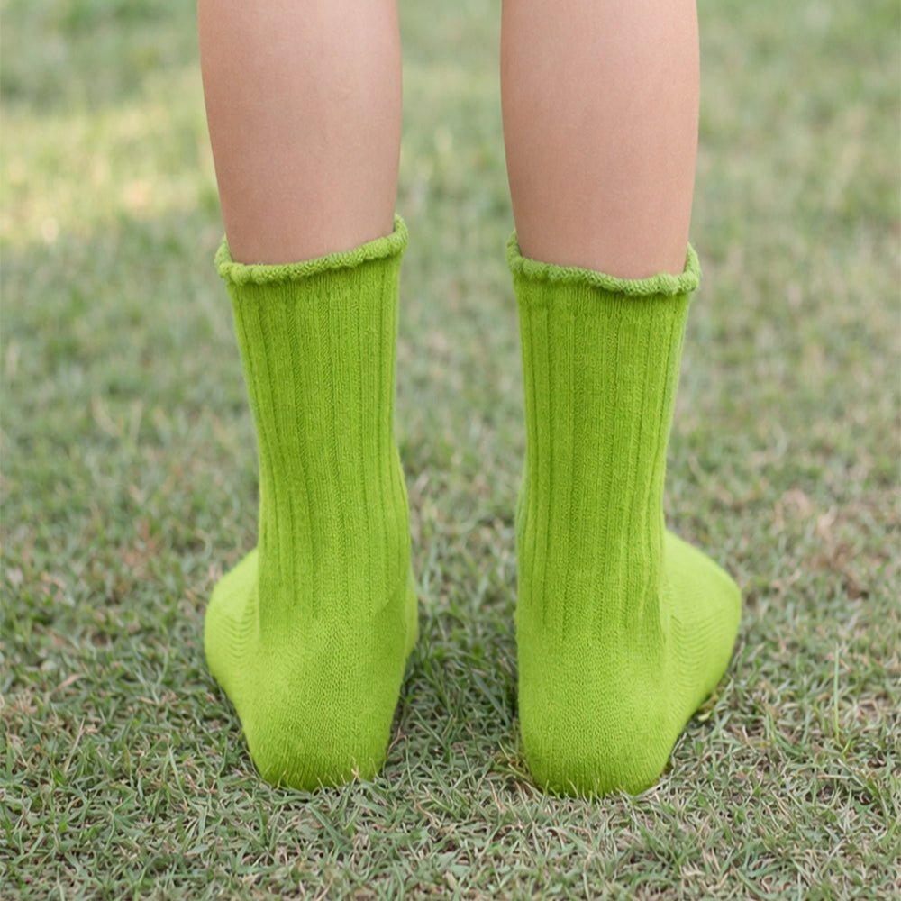 Little Surprise Box Green 3D Deer Stockings Christmas Ankle Socks