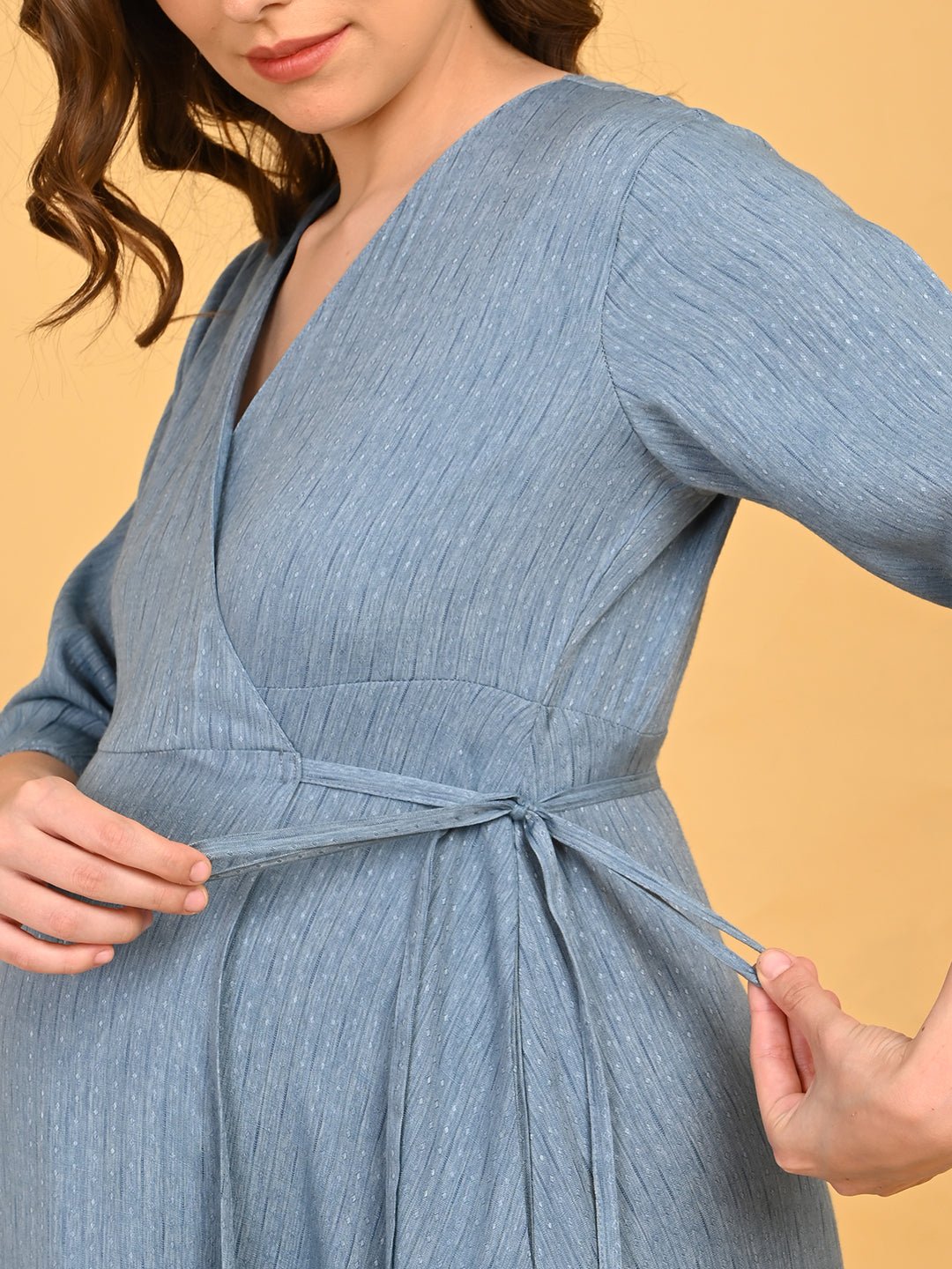  Grey Escape Maternity and Nursing Wrap Dress Grey