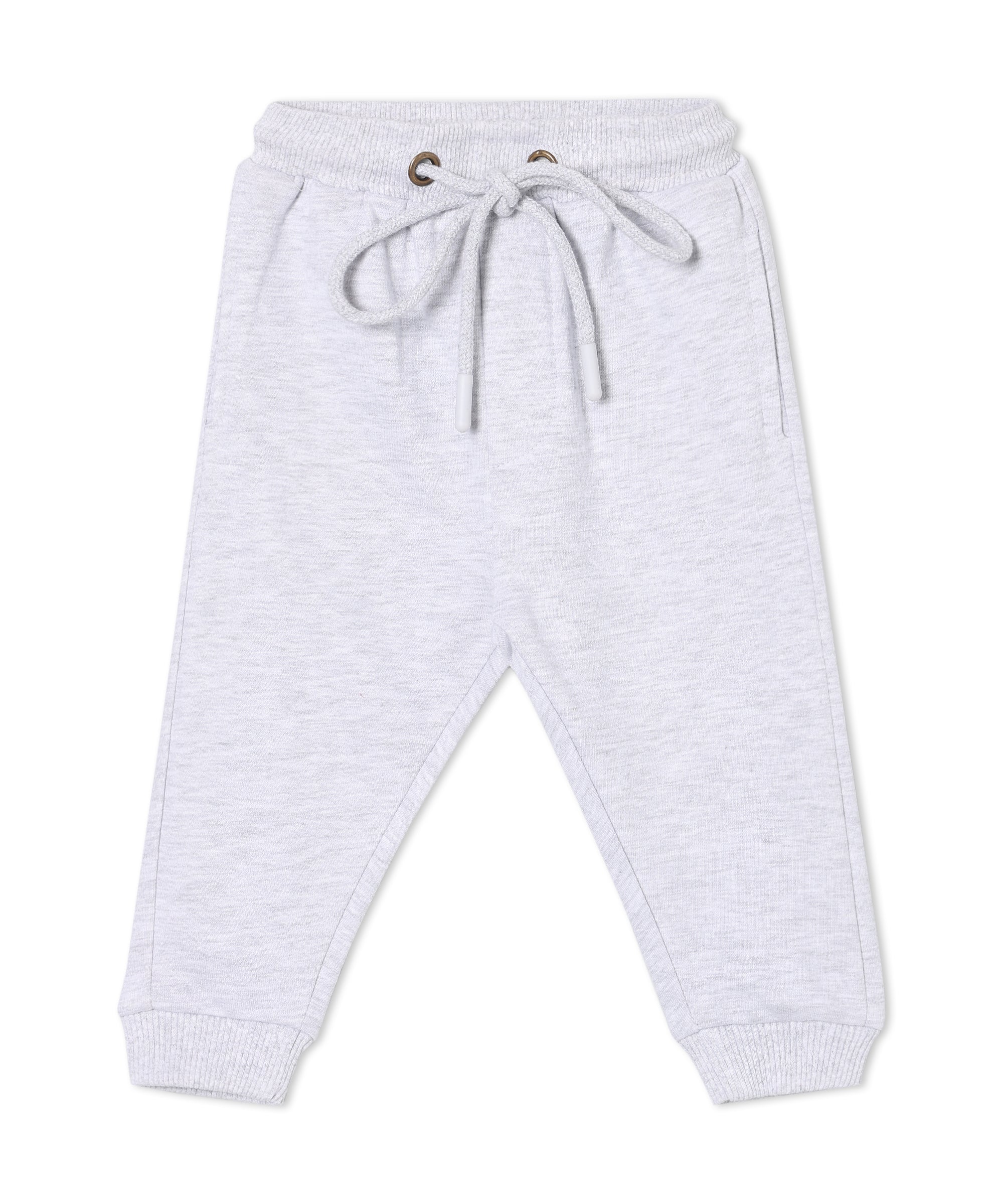 Grey Melange Winter Sweatpants For Kids