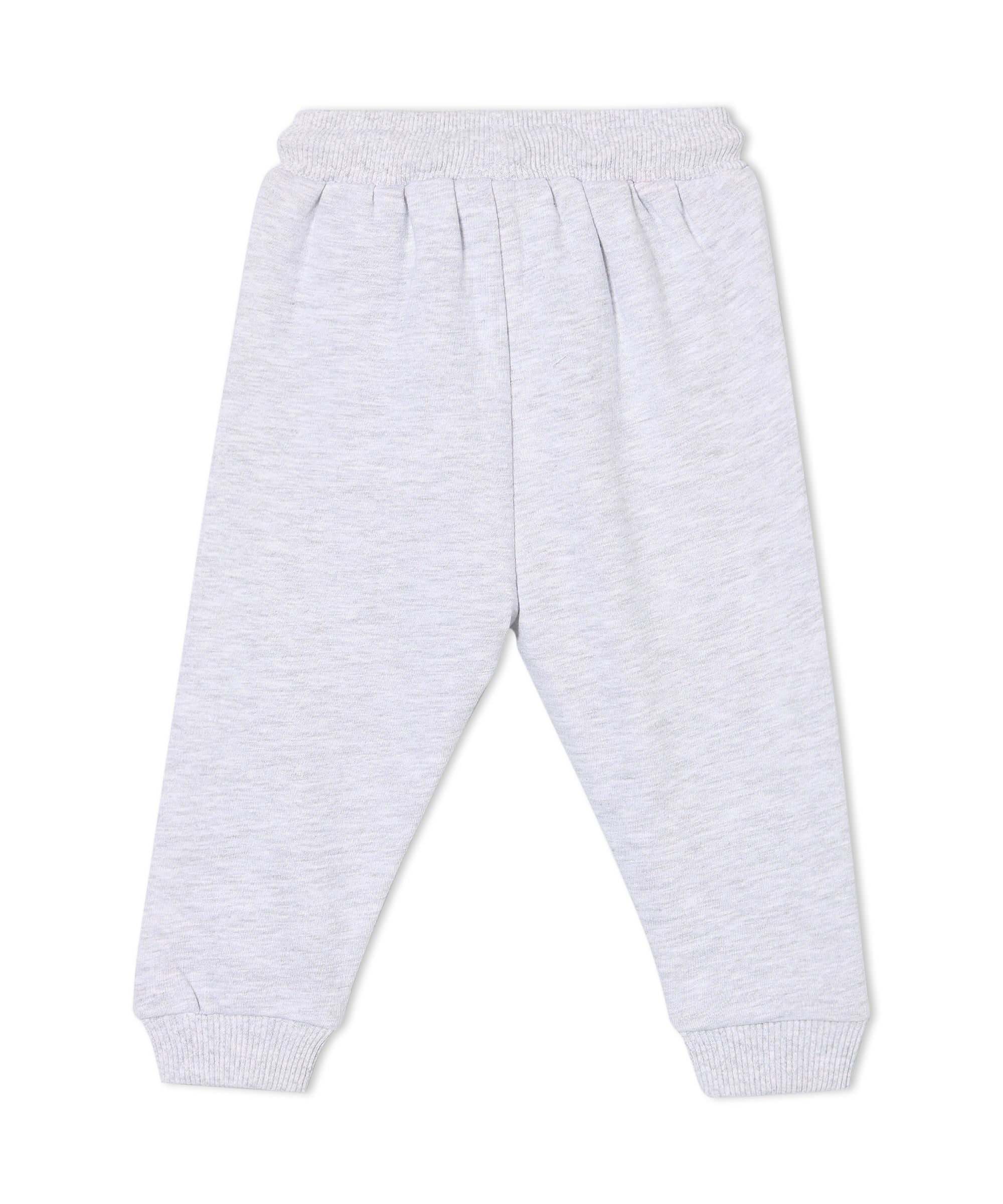 Grey Melange Winter Sweatpants For Kids