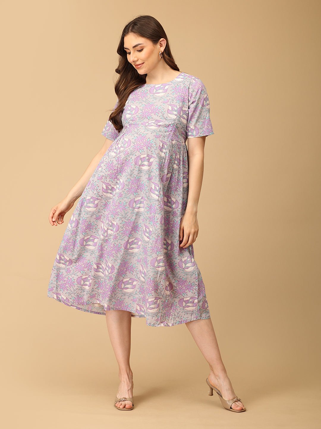  Grey-t Blooms Maternity and Nursing Dress Multi