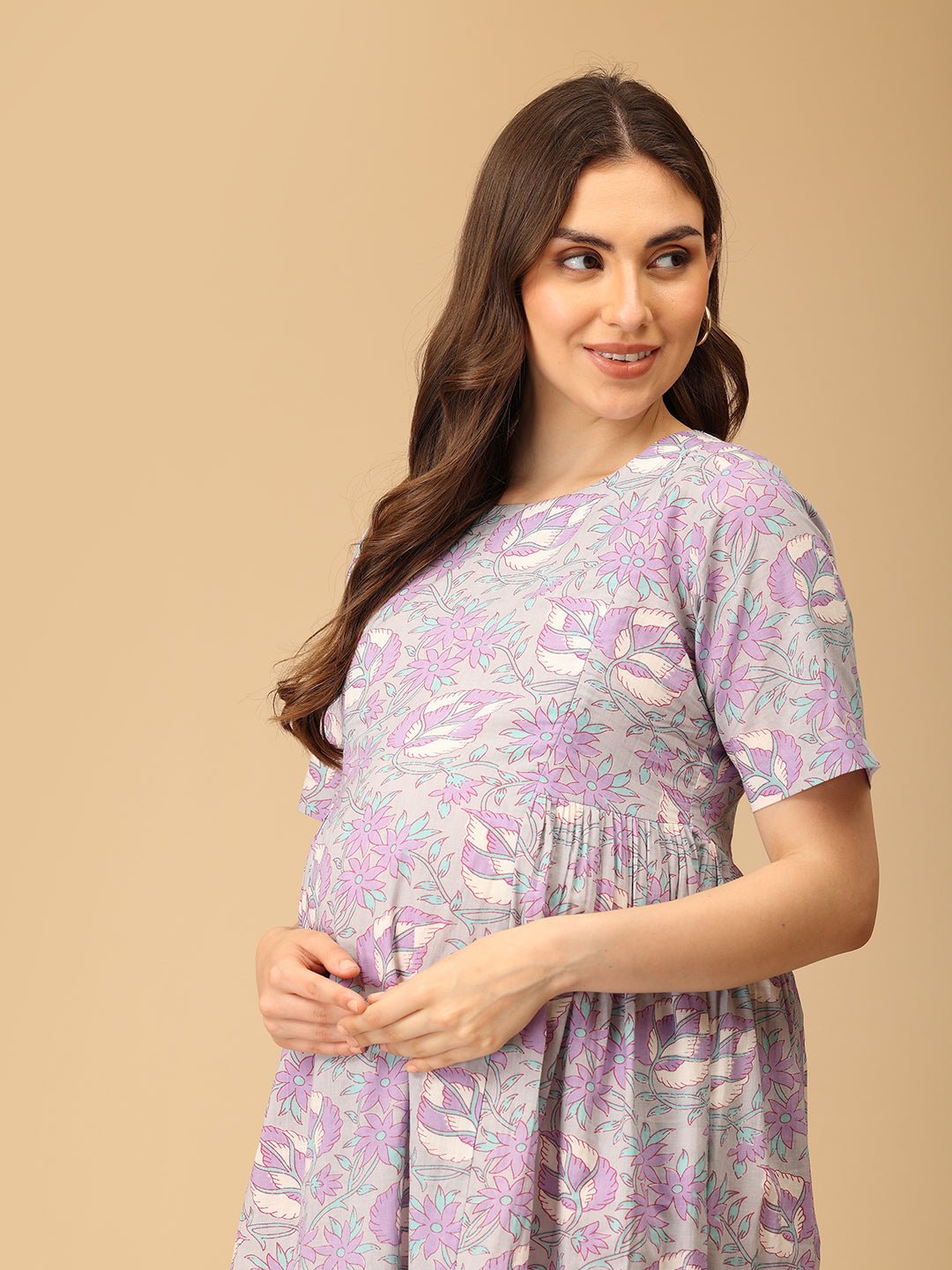  Grey-t Blooms Maternity and Nursing Dress Multi