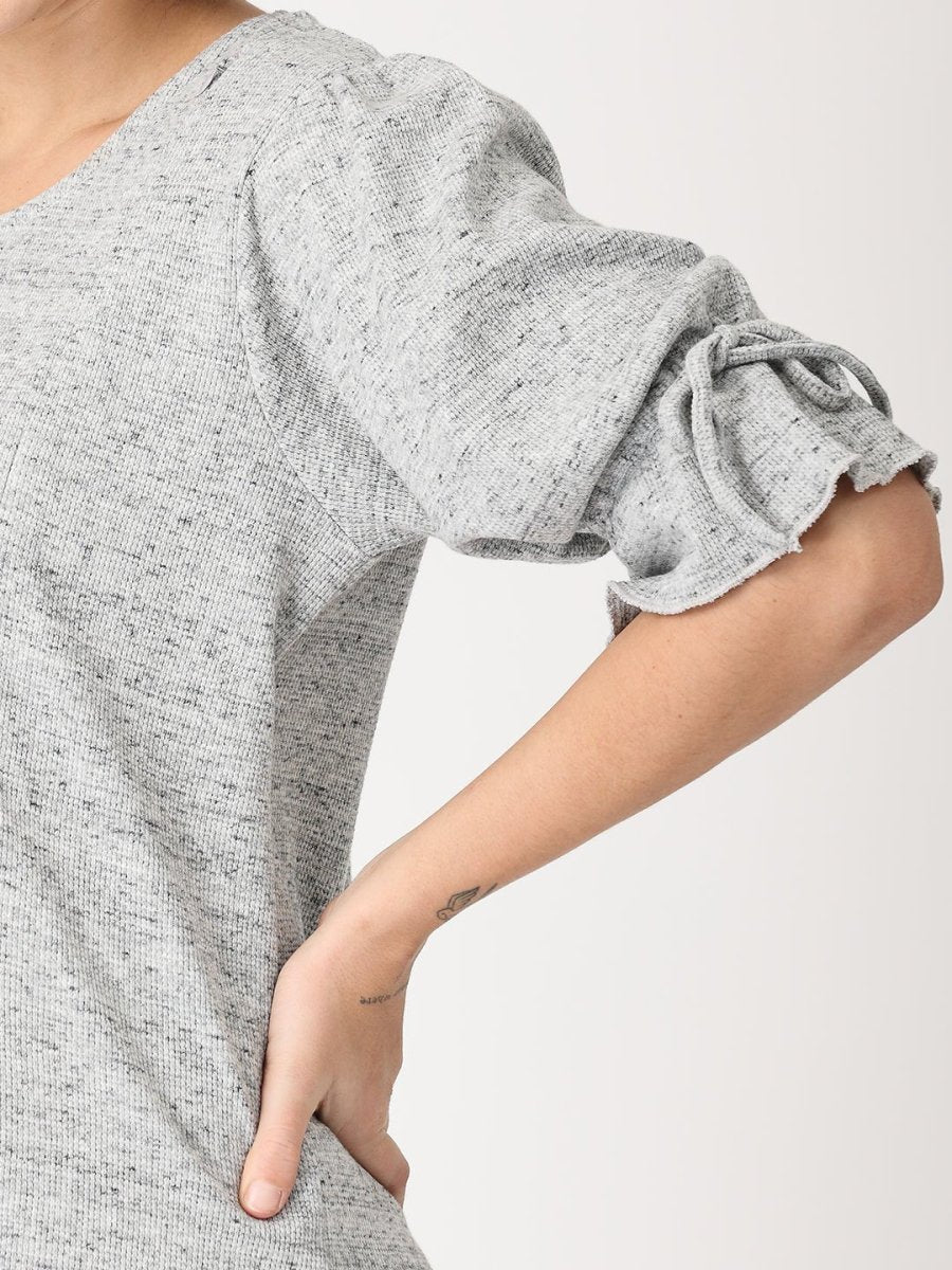  Grey Waffle Maternity and Nursing Dress Grey