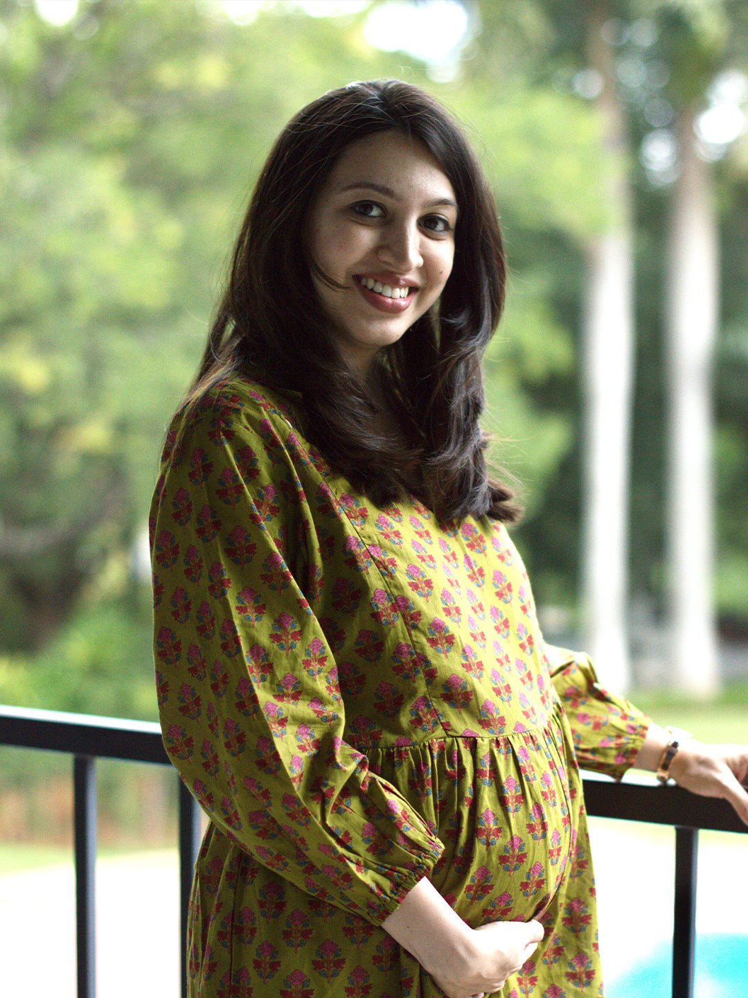  Grin & Green It Maternity and Nursing Dress Multi
