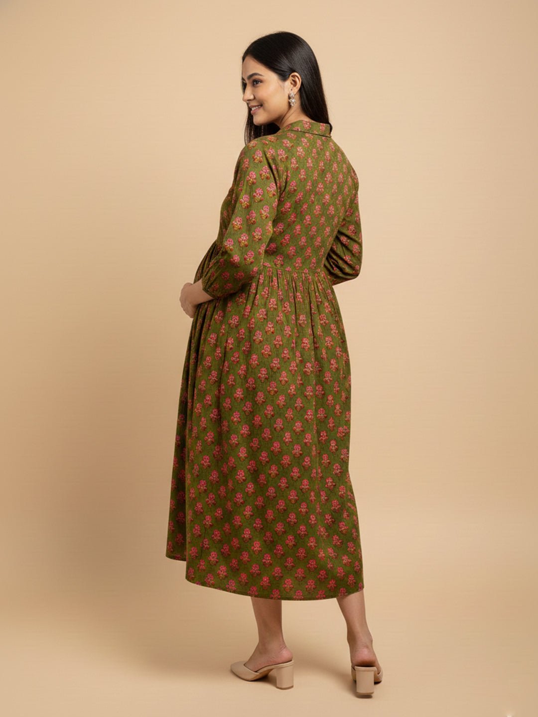  Grin & Green It Maternity and Nursing Dress Multi