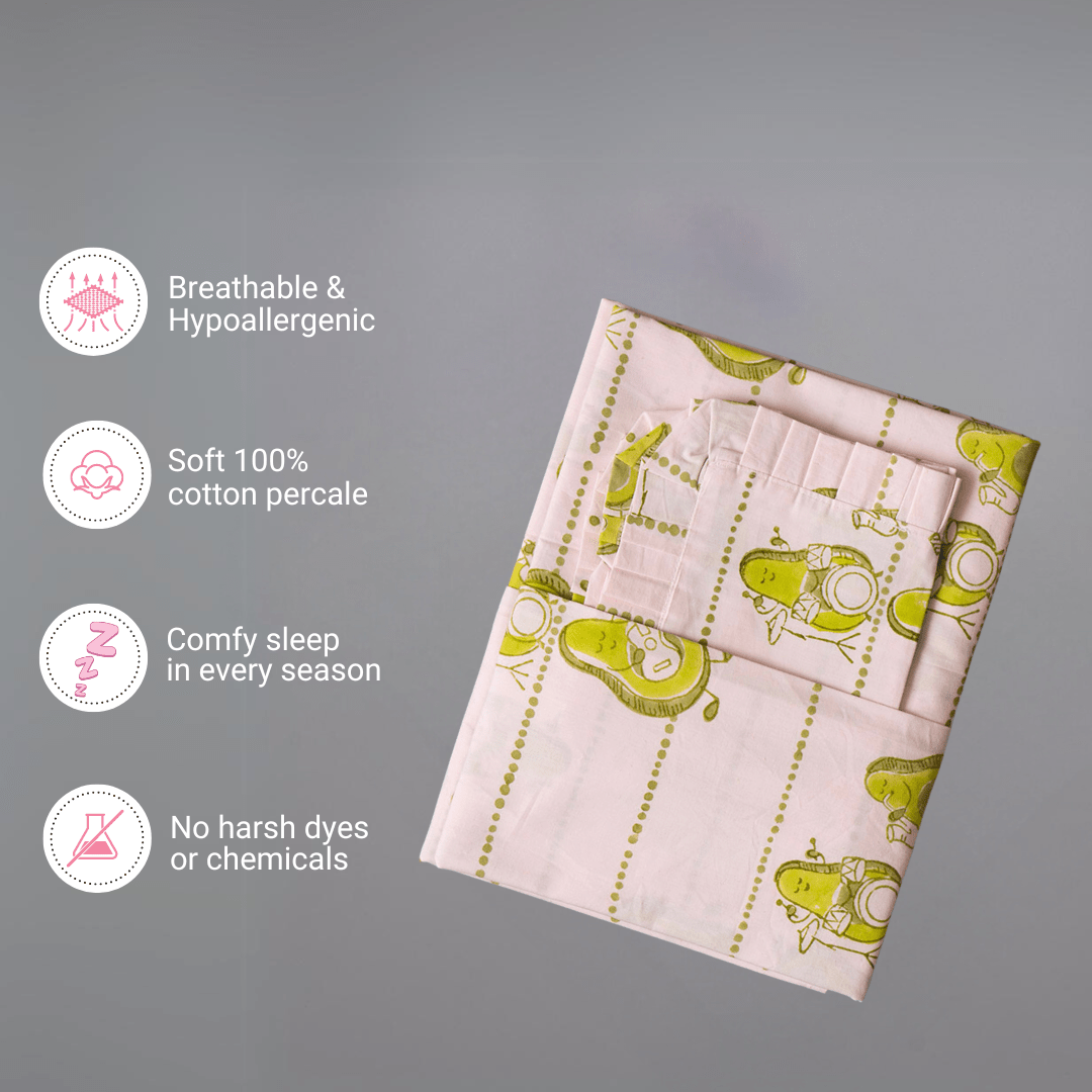 Avocados Jam 1 PC Cotton Muslin Baby Crib Sheet