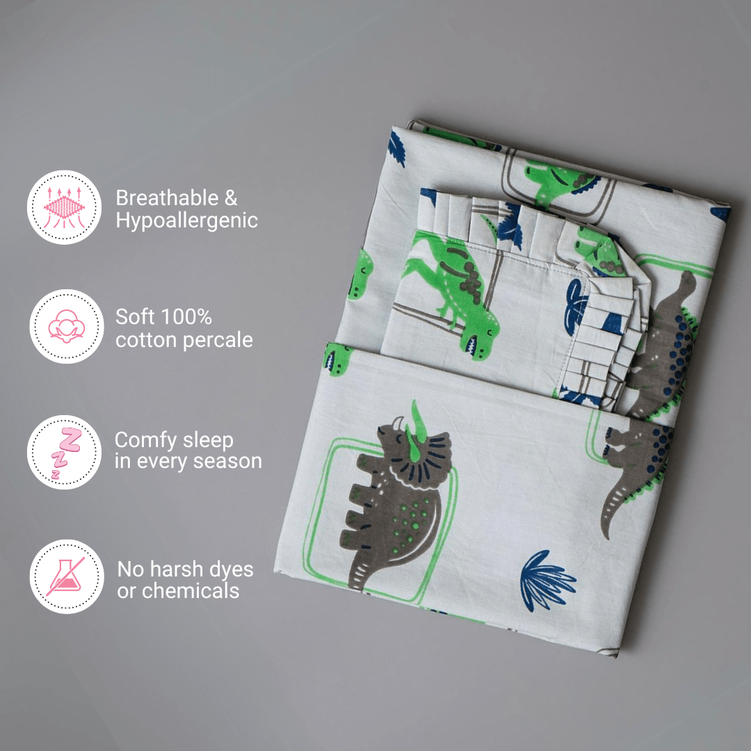 Dinosaur Pals 1 PC Cotton Percale Baby Crib Sheet