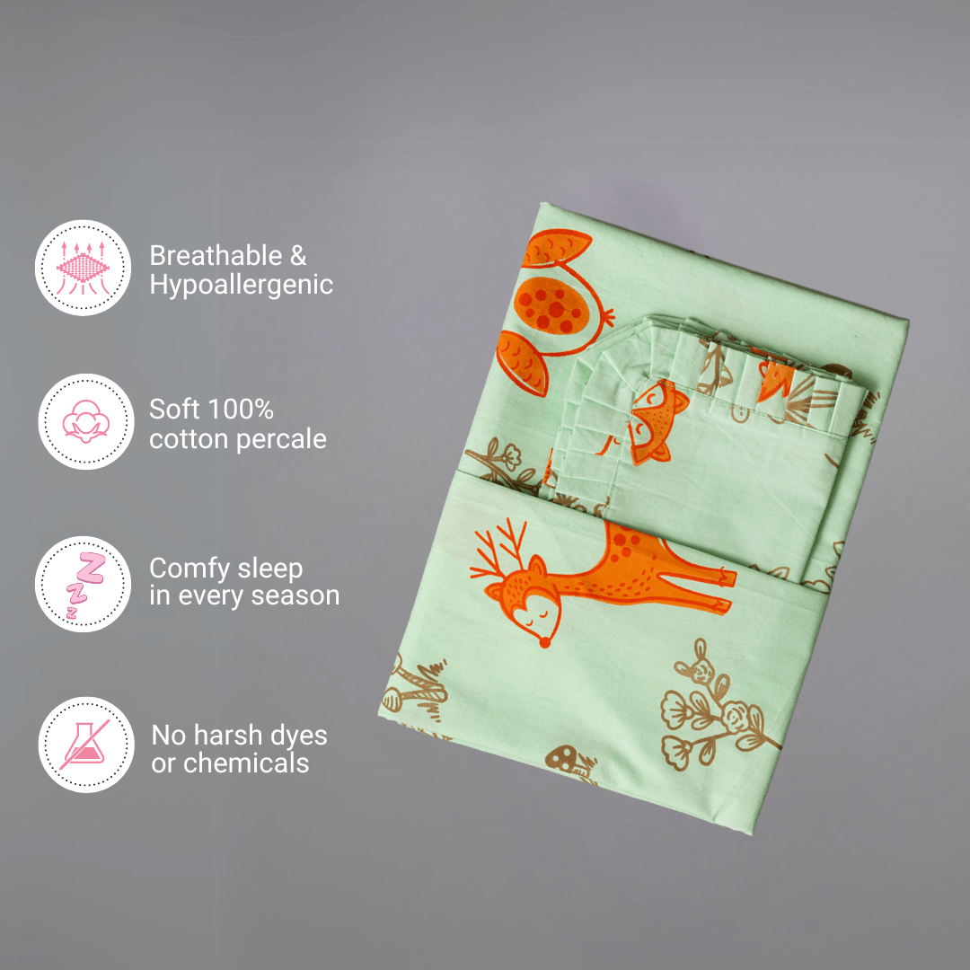 Enchanted Forest 1 PC Cotton Percale Baby Crib Sheet