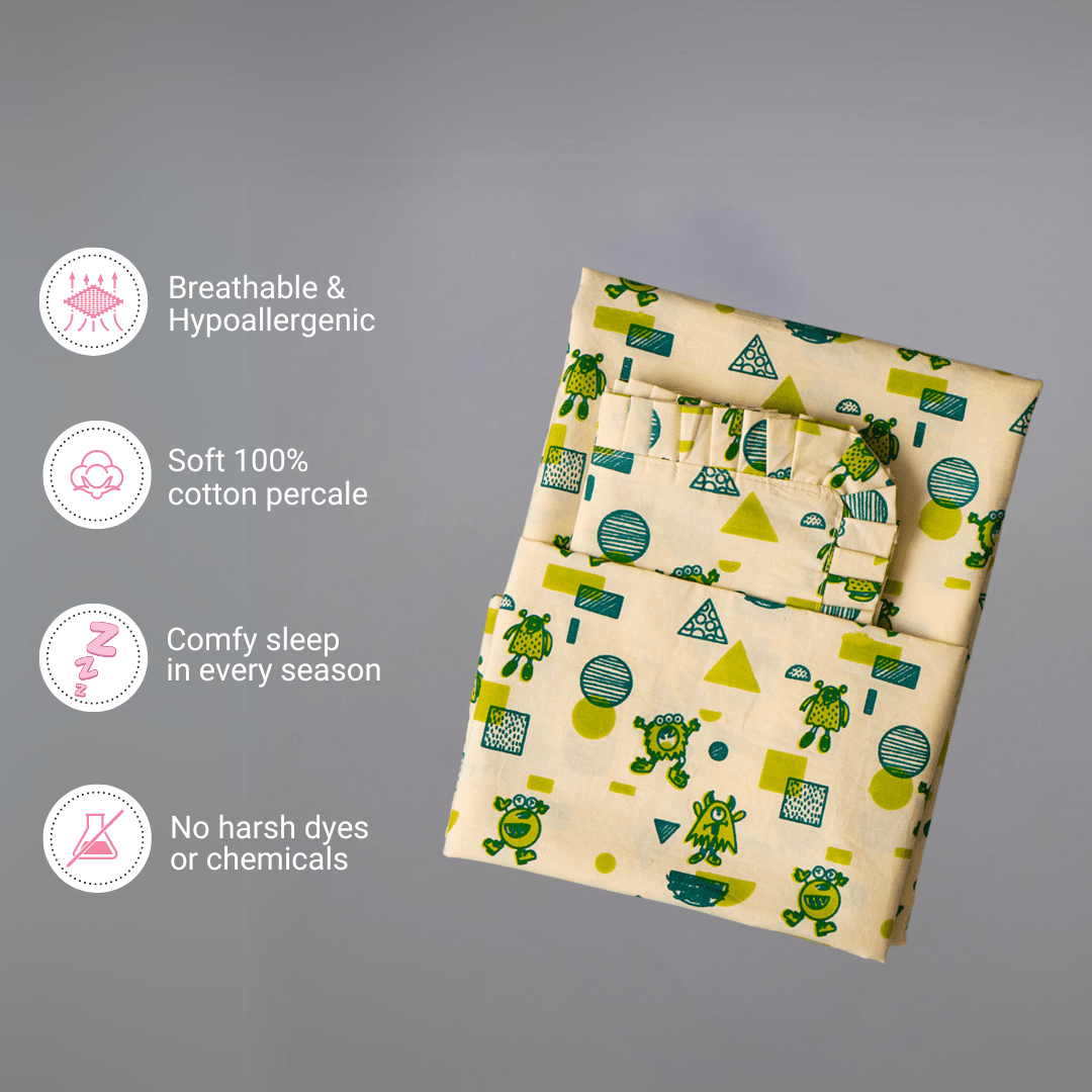 Mischievous Monsters 1 PC Cotton Muslin Baby Crib Sheet