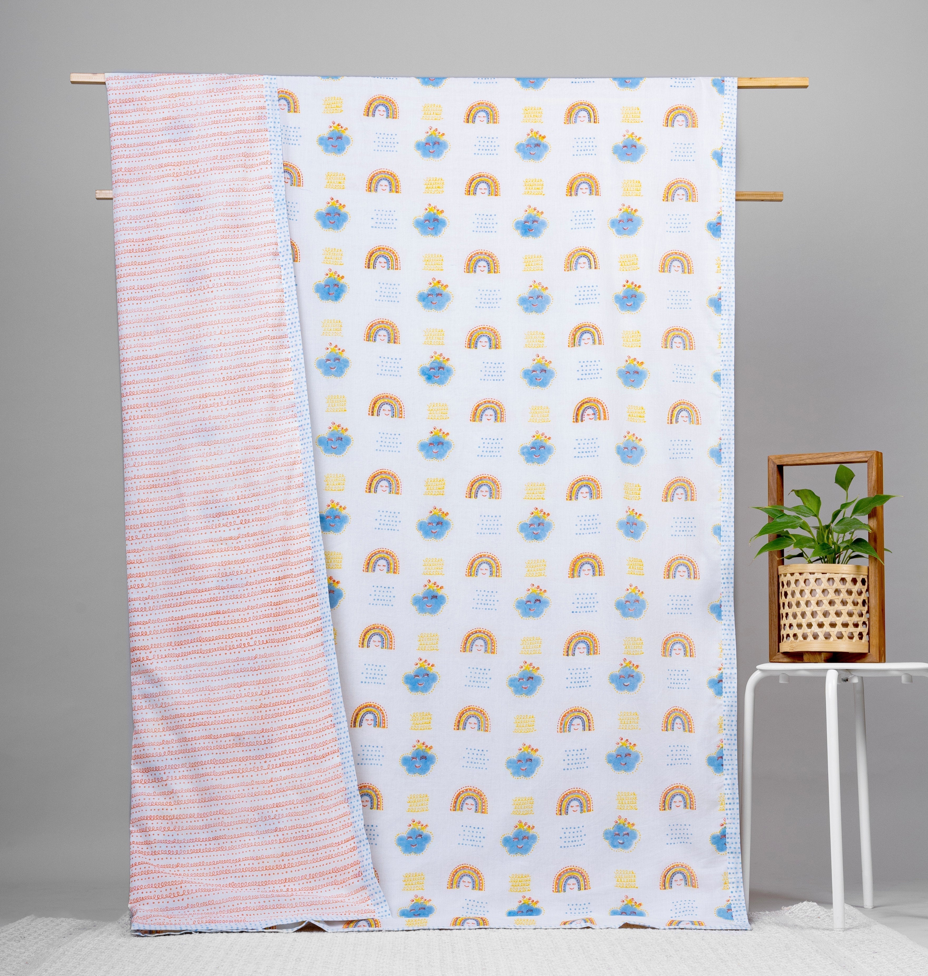Rainbow Dreams 1 PC Cotton Muslin AC Quilt Blanket Wrap