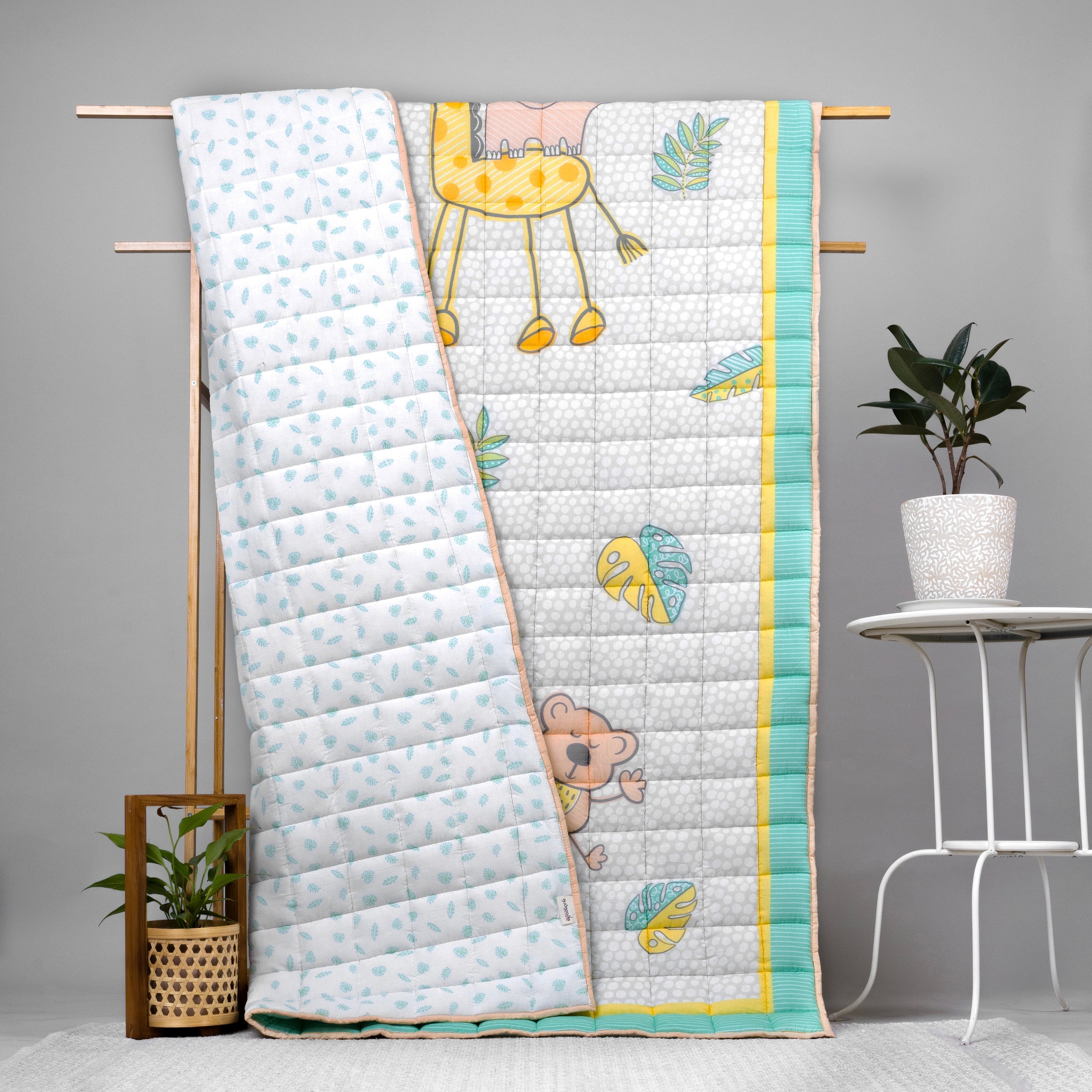 Jungle Safari 1 PC Kids Cotton Muslin AC Quilt Blanket